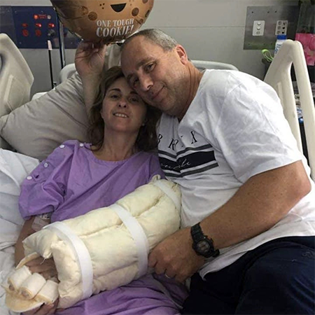 Yvonne in hospital