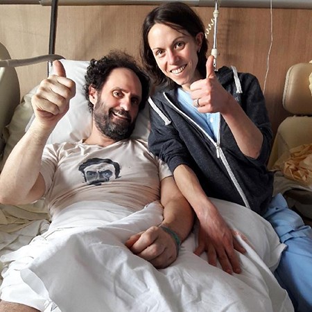Rob in hospital