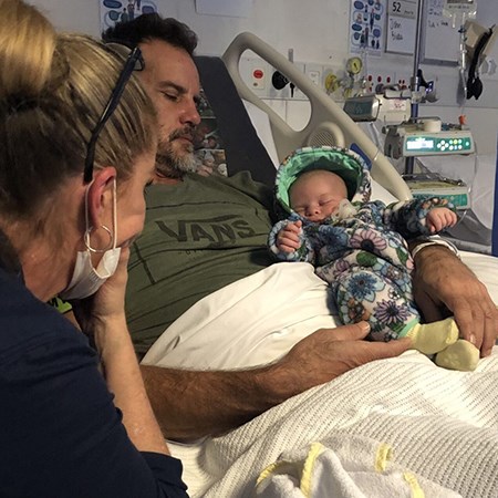 Ty and Carly in hospital