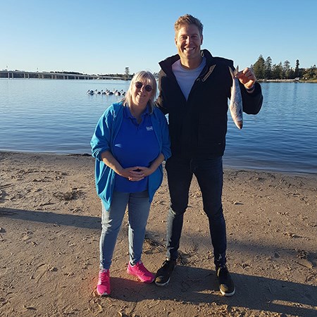 Cathy with Dr Chris Browne