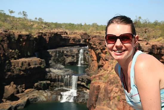 Jules smiling on holidays