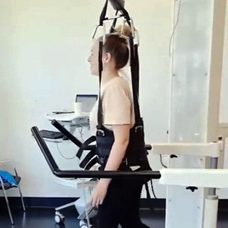 Cheyanne at rehab learning to walk