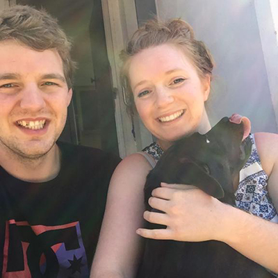 Jasmine her boyfriend and her dog