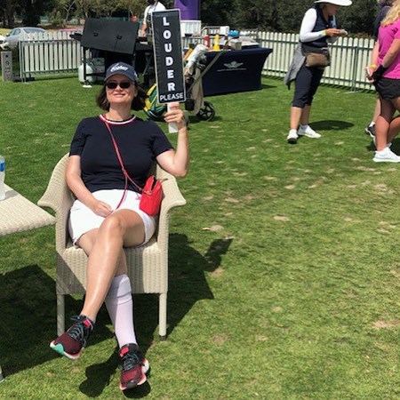 Sara at the golf course