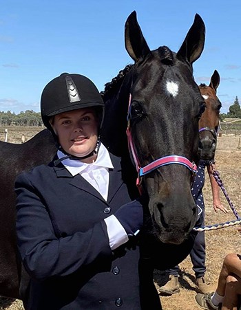 Cassie and Rafa at the farm