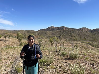 Priya on the Larapinta trek