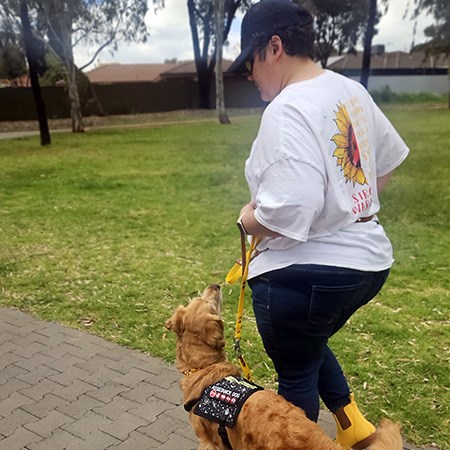 Bronwen with her dogs