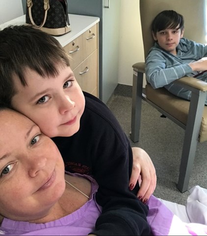 Letisha with her son