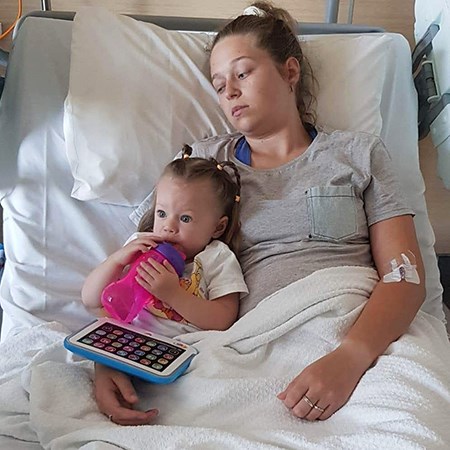 Cheyanne in hospital