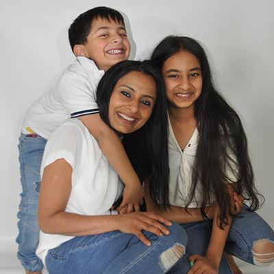 Shazia and her children