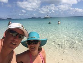 Kelly and her husband two years post stroke 