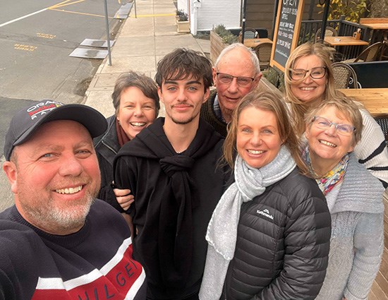 Julie with her family