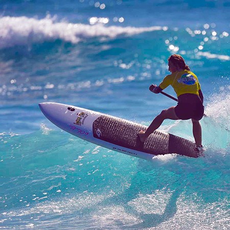 Jenny surfing
