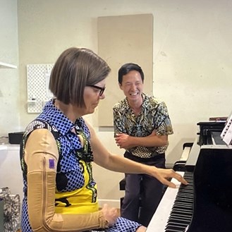 Gillian playing piano
