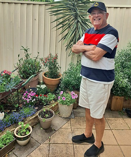 Brian in his garden