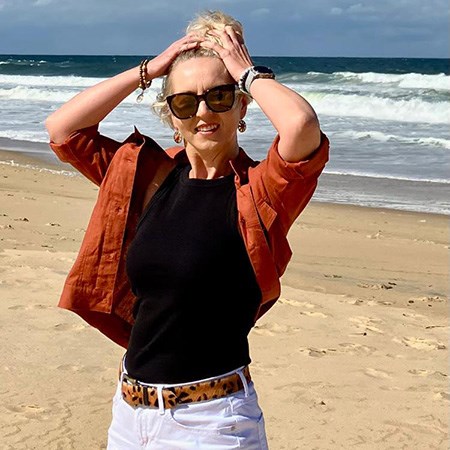 Mirela at the beach