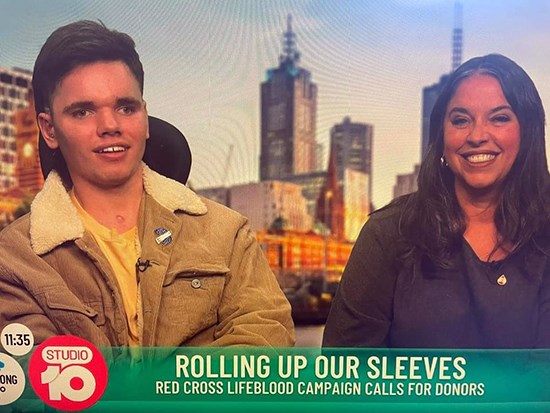 A TV interview for LifeBlood