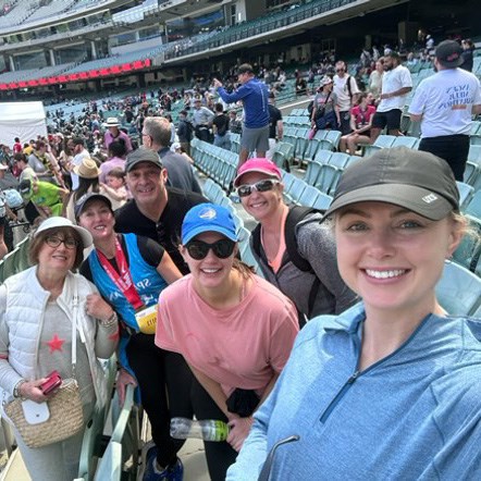 Helen with her supporters