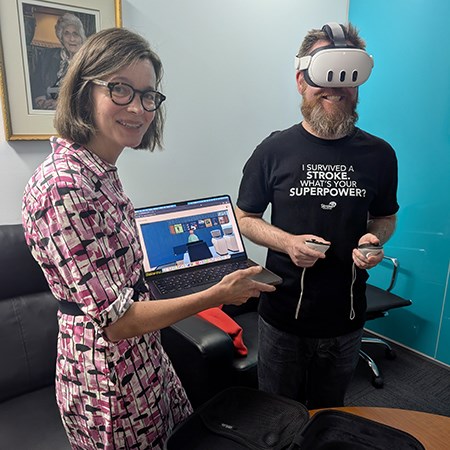 Matthew with CEO Dr Lisa Murphy