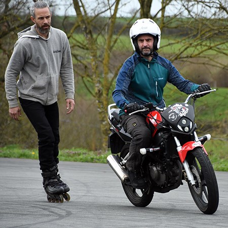 Rob on his bike