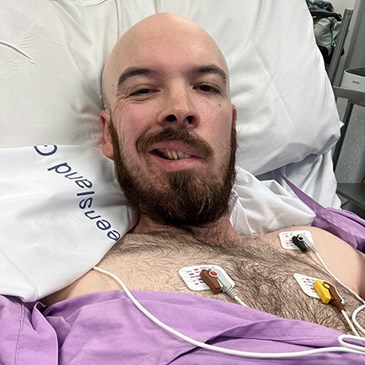 Philip with facial droop