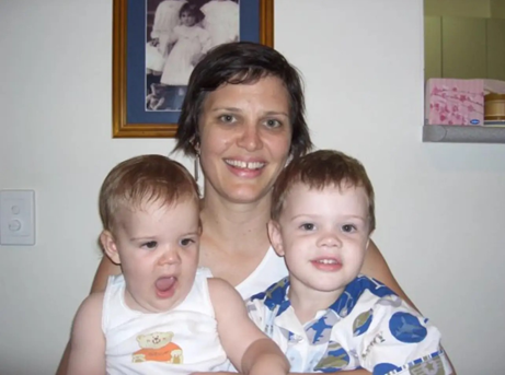 Kylie Urlichs and her two young children