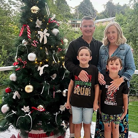 Christmas with her family