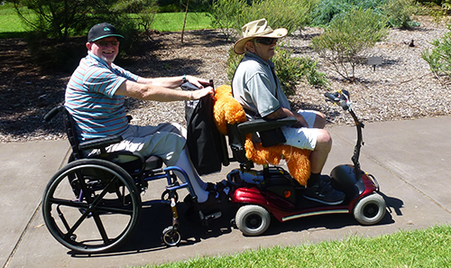 David in his wheel chair