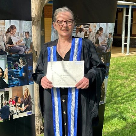 Lisa graduating in nursing
